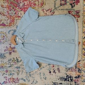 Madewell denim short sleeve button down shirt